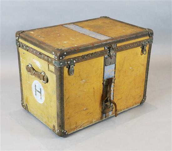 A 1920s Louis Vuitton travelling trunk, 30in. depth 19in. height 22.5in.